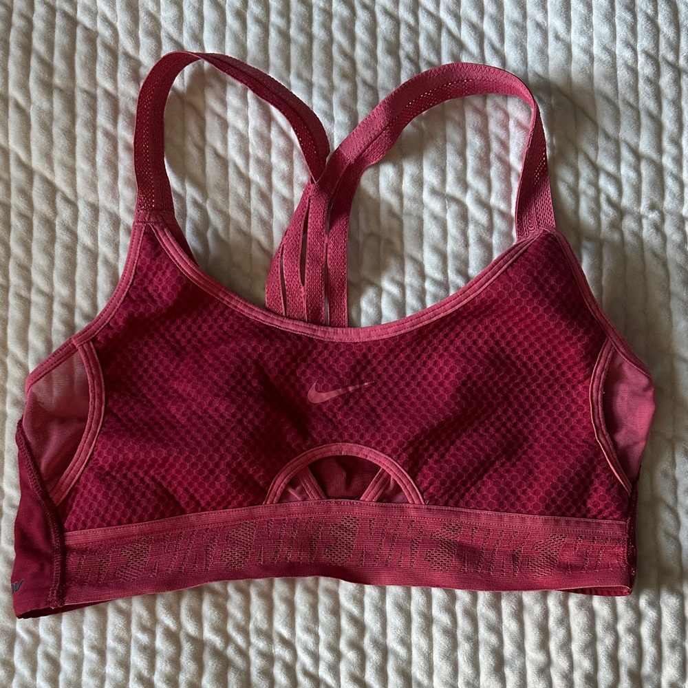 Nike Women's Red Mesh Sports Bra